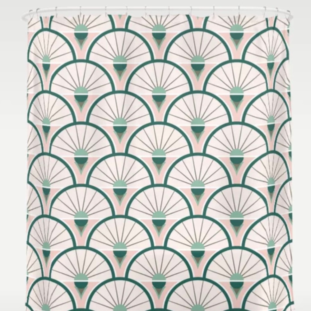 Society6 Art Deco style shower curtain
